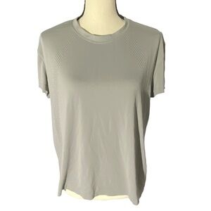 Lululemon Women’s Taupe / Gray Athletic Tech Short Sleeve Shirt Sz 12